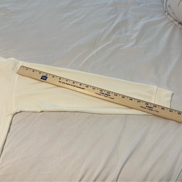 NWOT  Avia Velour Ivory White 1/4 Zip Cropped Pullover Jacket Size XS Oversize - Picture 9 of 9